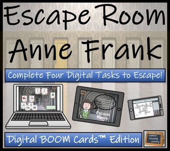 Preview of Anne Frank BOOM Cards™  Digital Escape Room Activity