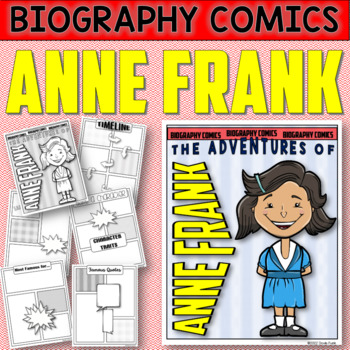 Preview of Anne Frank Biography Comics Research or Book Report | Graphic Novel