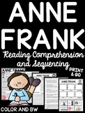 Anne Frank Biography Reading Comprehension Worksheet and S