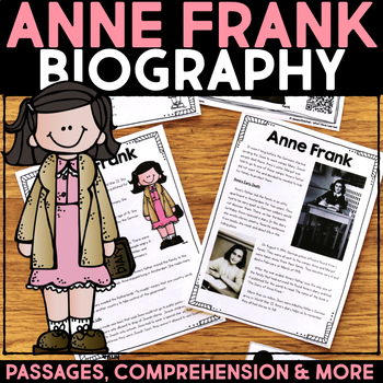 Preview of Anne Frank Activities Project Biography Research Graphic Organizer Note Taking