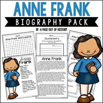 Anne Frank, Activist, The Diary of Anne Frank, Body Biography