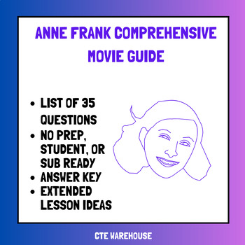 Preview of Anne Frank - Comprehensive Movie Guide with Answer Key and Extended Lessons