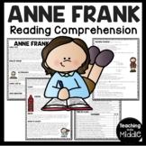 Anne Frank Biography Reading Comprehension Worksheet Holoc