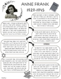 Anne Frank - Herstory and Fun Activities