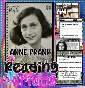 Preview of Anne Frank | Holocaust | Jewish History | Student's Aspiration Activity