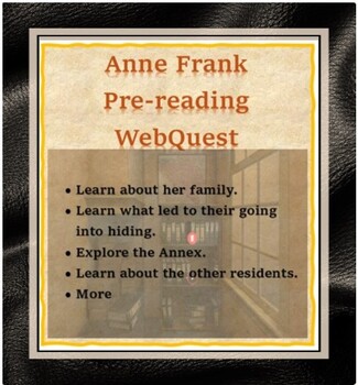 Preview of Anne Frank WebQuest & Interactive tour of the Anne Frank House w/EASEL & KEY