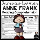 Anne Frank Reading Comprehension Worksheet Famous Women Wo