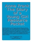 Anne Frank The Diary of a Young Girl Resource Packet