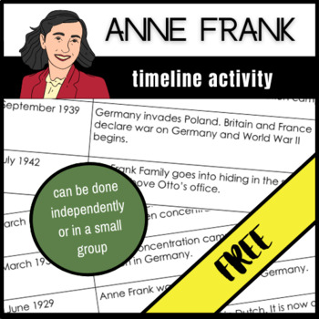 Preview of Anne Frank Timeline Activity