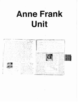 Preview of Anne Frank Unit for Middle School/High School
