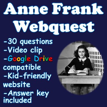 Preview of Anne Frank Webquest (Holocaust)