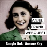 Anne Frank Webquest · Holocaust · Google Link · Answer Key