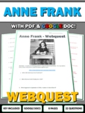 Anne Frank - Webquest with Key (Holocaust) Google Doc Included