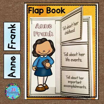 Preview of Biography Template Anne Frank Writing ESL