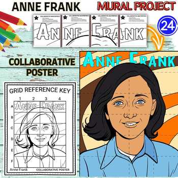 Preview of Anne Frank collaboration poster Mural project Women’s History Month Craft