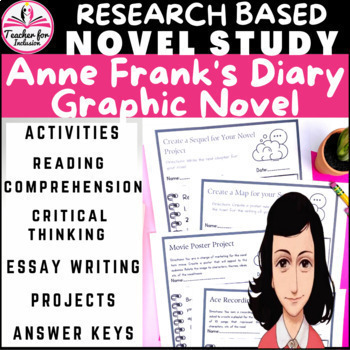 Preview of Anne Frank's Diary Ari Foleman Graphic Novel Study Answer Keys Editable (80pgs)