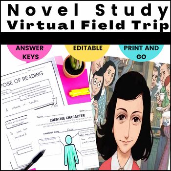 Preview of Anne Frank's Diary Graphic Novel Study/Holocaust Museum Virtual Field Trip