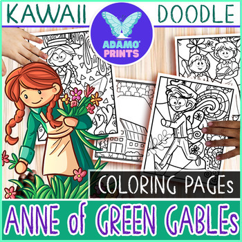 Preview of Anne of Green Gables Coloring Pages & Writing Paper Activities NO PREP
