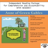 Anne of Green Gables Quizzes and Independent Reading Package