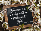 Anne of Green Gables Motivational Poster Tomorrow Is a New