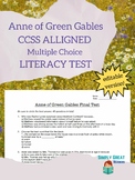 Anne of Green Gables Novel Test (Editable)