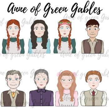 Anne of green gables clipart || Anne with an E clipart || Mrs C's ...
