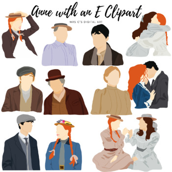 Preview of Anne with an E clipart || Anne of green gables clipart ||