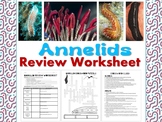 Annelids (Segmented Worms) Review Worksheet for Zoology or