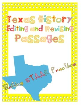 Preview of Annexation of Texas Editing and Revising STAAR practice passage