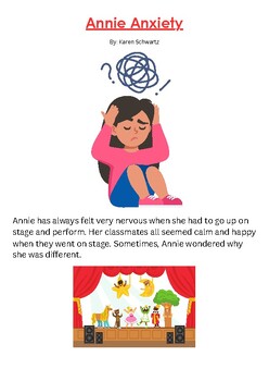 Preview of Annie Anxiety Reading, Comprehension and Discussion Questions