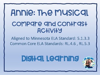 Preview of Annie: The Musical Compare and Contrast Activity