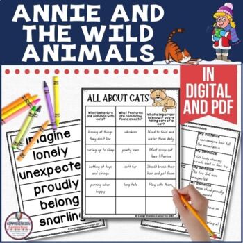 Preview of Annie and the Wild Animals by Jan Brett Activities in PDF and Digital Formats