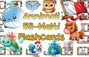 Preview of Annimali Bil-Malti (Flashcards)