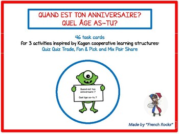 Anniversaire Age Task Cards 3 Speaking Activities In French By French Rocks