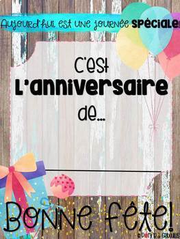 Anniversaires De La Classe By Pomme Et Gribouillis Tpt