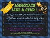 Annotate Like A Star! Reference Guide & Student Bookmarks
