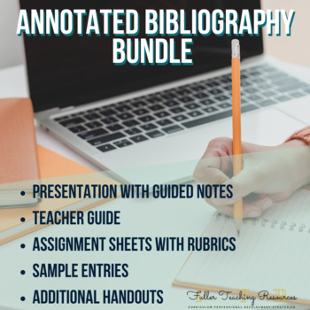 Preview of Annotated Bibliography Bundle- MLA Format- Research- Evaluating Sources- Summary
