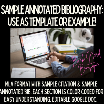 Preview of Annotated Bibliography Example in MLA Format with Highlighted Paragraphs