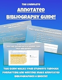 Annotated Bibliography Guide, Notes - Format and Write Bib