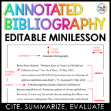 Annotated Bibliography Minilesson