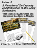 Annotated Mary Rowlandson Captivity Narrative with Discuss