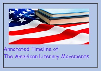 Preview of Annotated Timeline of The American Literary Movements