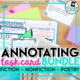 Annotating Task Cards Bundle (secondary ELA resource)