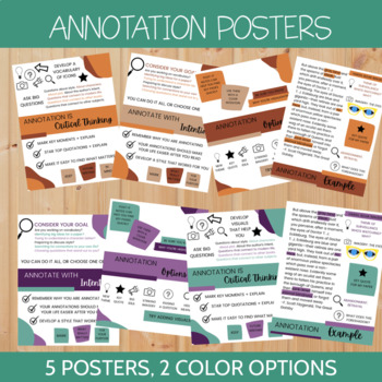 Annotated Text Poster designs and Annotated Text Reference Sheet
