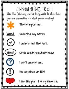 Annotation Chart For Students