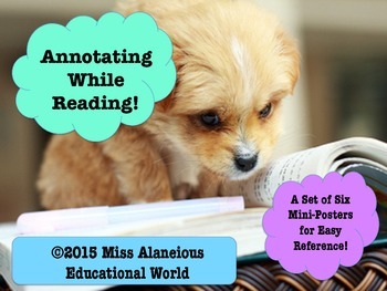 Preview of Annotating While Reading and Writing: Easy Reference Mini-Posters!