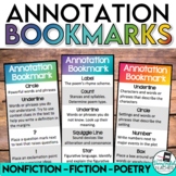 Annotation Bookmarks for Non-Fiction, Fiction, and Poetry