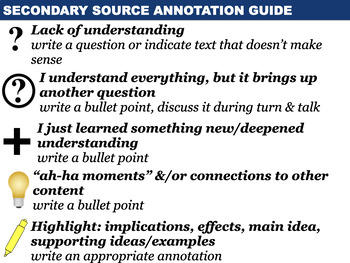 Preview of Annotation Guide: Secondary Sources