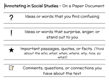 Preview of Annotation Guide for Social Studies