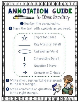 annotation symbols for close reading